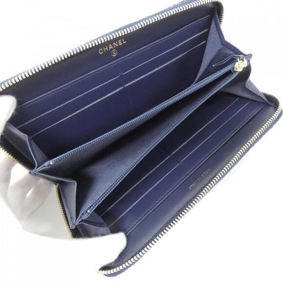 CHANEL Blue Deauville Wallet - Picture 5 of 5